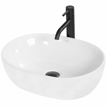 Umywalka AMELIA 48 biała ceramiczna nablatowa Rea