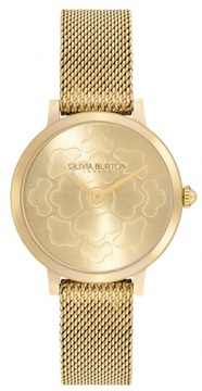 Zegarek damski OLIVIA BURTON 24000058 złoty fashion kwiaty na tarczy