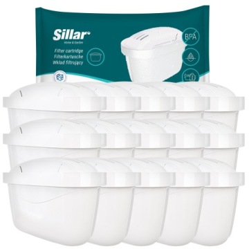 15 x Filtr na vodu do filtrační konvice Brita Marella Glass – náplň Sillar