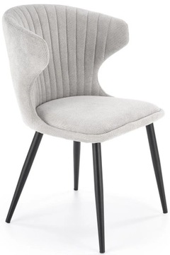 Krzesło Tapicerowane Loft K496 Popielate Metalowe