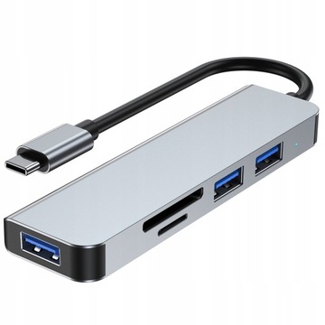 РАЗДЕЛИТЕЛЬ ПОРТОВ USB C 3.0 3x USB 2x SD TF КАРТРИДЕР АДАПТЕР 5 В 1
