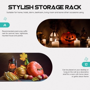 Плавающая деревянная настенная полка на Хэллоуин P