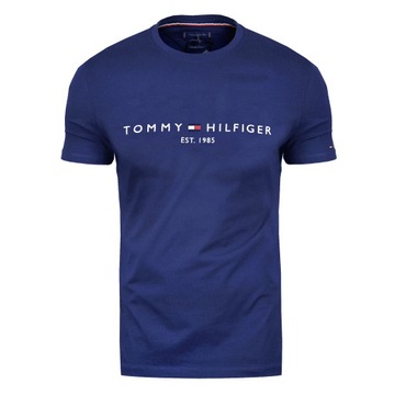 T-shirt koszulka męska Tommy Hilfiger okrągły dekolt niebieska r. M
