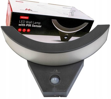 Lampa LED Maclean MCE290 GR z czujnikiem ruchu na podczerwień 800lm 10W IP