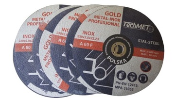 TARCZE DO CIĘCIA STALI METALU 230 x2 mm GOLD-INOX