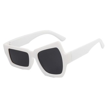 Okulary przeciwsłoneczne, vintage asymetryczne unisex Nowość
