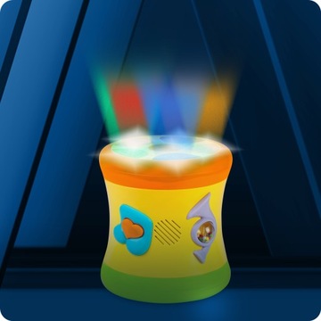 ИНТЕРАКТИВНЫЙ БАРАБАН ДЛЯ МАЛЫШЕЙ ИГРАЮЩИЙ ИНСТРУМЕНТ LED +10 месяцев