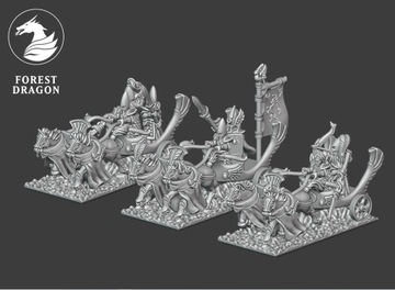 Noble Elf Chariots, Noble Elf Army, Warmaster 10 mm