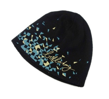 BILLABONG Czarna Czapka Zimowa na Polarze Beanie Logo