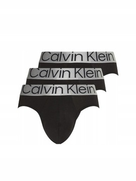 CALVIN KLEIN MAJTKI MĘSKIE HIP BRIEF 3P BLACK r.XL