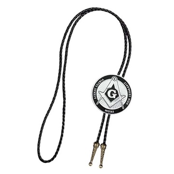 1-częściowy naszyjnik Bolo Tie z czarnym masońskim