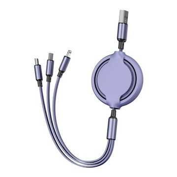 USB-КАБЕЛЬ 3 В 1 С МУТКОЙ USB-C LIGHTNING MICRO USB TYPE C ЗАРЯДНОЕ УСТРОЙСТВО ПЛОСКОЕ 1 М