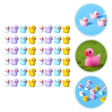 80шт мини-статуэтки уток из смолы, милые маленькие утки