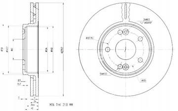 ТОРМОЗНОЙ ДИСК. РЕНО П. ЛАГУНА 01-