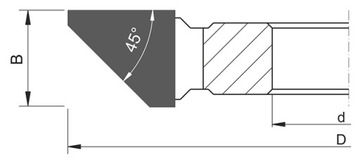 Фреза угловая односторонняя Z=4 HSS 130x30x20 левая