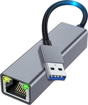 KARTA SIECIOWA USB 3.0 LAN RJ45 ETHERNET GIGABIT PRZEJŚCIÓWKA ADAPTER 1000M