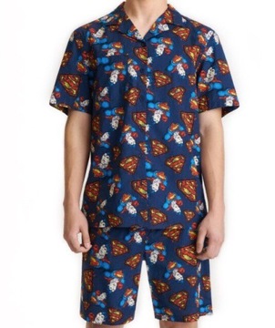 Piżama męska bawełniana krótki rękaw krótkie spodenki SUPERMAN S
