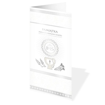 Kartka na Komunię z życzeniami Pamiątka na Komunię