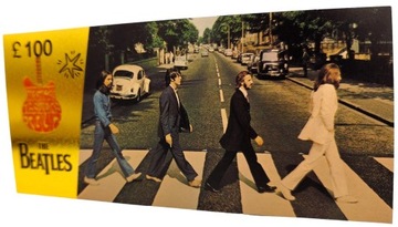 Уникальная позолоченная коллекционная банкнота THE BEATLES в ПОДАРОК