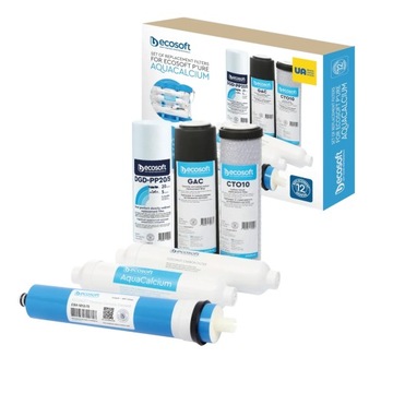 Ecosoft Pure Aquacalcium Zestaw 6 filtrów do systemów odwróconej osmozy