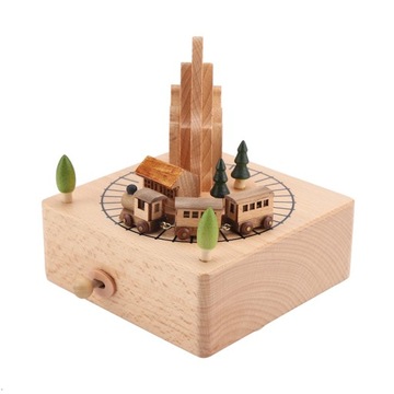 Деревянная музыкальная шкатулка Красивая деревянная поделка