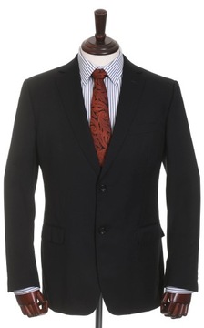 Z ZEGNA CITY elegancka czarna marynarka męska 100% wełna r. 50