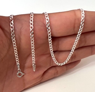 МУЖСКАЯ СЕРЕБРЯНАЯ ЦЕПЬ, 65 СМ, СЕРЕБРО 925 ПРОБЫ С БРИЛЛИАНТАМИ