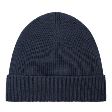 -32% TOMMY HILFIGER CZAPKA MĘSKA ESSENTIAL FLAG BEANIE GRANATOWA