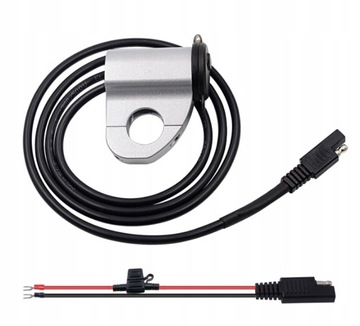 ЗАРЯДНОЕ УСТРОЙСТВО ДЛЯ МОТОЦИКЛА 2.4А, РОЗЕТКА, USB-ПЕРЕКЛЮЧАТЕЛЬ