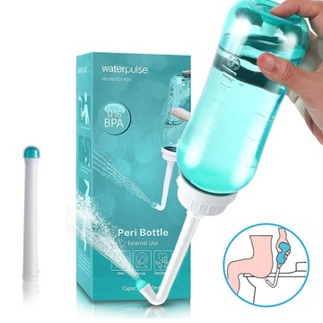 МНОГОФУНКЦИОНАЛЬНОЕ ПОРТАТИВНОЕ БИДЕ С 2 НАСАДКАМИ ДЛЯ ИНТИМНОГО ДУША 500 МЛ