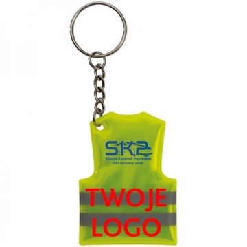 Odblaski brelok z TWOIM LOGO fullcolor 100 sztuk