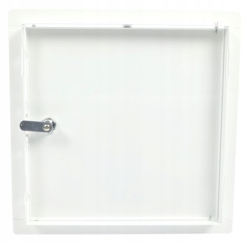 БЕЛАЯ МЕТАЛЛИЧЕСКАЯ ДВЕРЬ С ЗАМКОМ 40х40