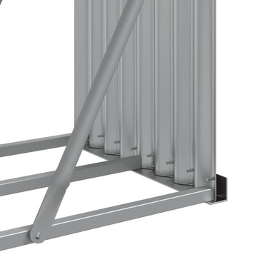 STOJAK NA DREWNO ZIELONY 234X45X100CM STAL GALWANIZOWANA