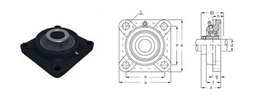 UCF205 Самоустанавливающийся подшипник в корпусе UCF 25 мм.