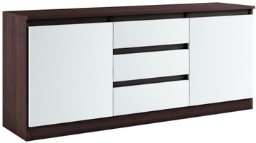 019-042 KOMODA B2d3s/110cm - WENGE / BIAŁY