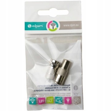 PRZEJŚCIE WTYK F - WTYK ANTENOWY TV + WTYK F DVB-T