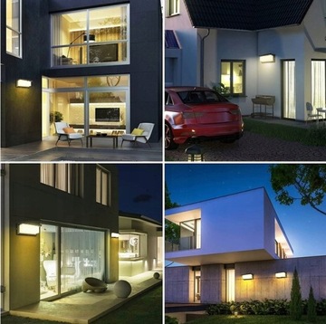 Светодиодный настенный светильник для наружного освещения с датчиком Водонепроницаемый теплый белый