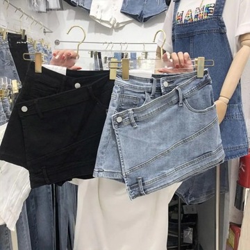 New Women Denim Culottes Short Skirt Fashion Butto