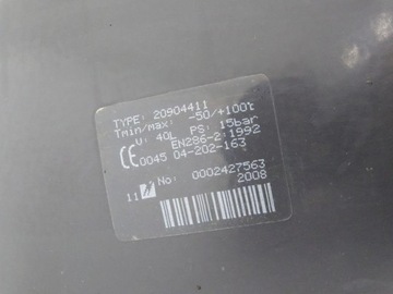 VOLVO FE FL 06- ЕВРО 5 БАК ДЛЯ ВОЗДУХА 72 СМ 27 СМ 40 Л.