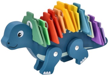 UKŁADANKA DINOZAUR MONTESORI PUZZLE CYFRY ZABAWKA DLA