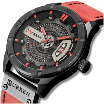 ZEGAREK MĘSKI CURREN KLASYCZNY ELEGANCKI DATOWNIK 5 KOLORÓW NA PASKU