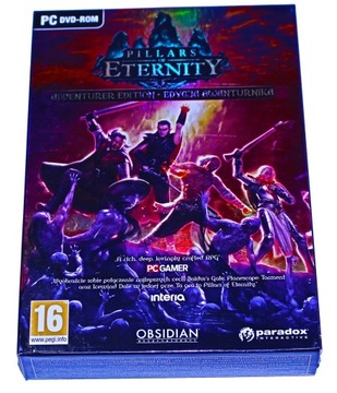 PILLARS OF ETERNITY EDYCJA AWANTURNIKA PREMIEROWE BOX PL PC PUDEŁKO PO GRZE