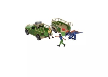 PLAYTIVE ZESTAW SAMOCHÓD Z PRZYCZEPĄ ANIMAL ADVENTURES DINOZAURY