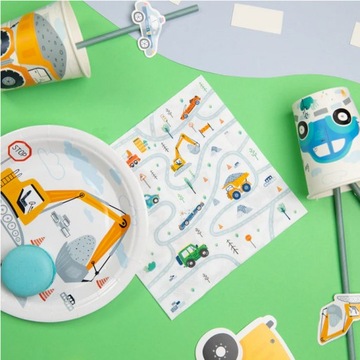 Набор Тарелок, Чашек, Салфеток, МАШИН, Машин, Уличной Вечеринки, Дня Рождения