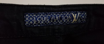 SPODNIE JEANSY RYBACZKI BAWEŁNIANE CZARNE LOUIS VUITTON |R. 34