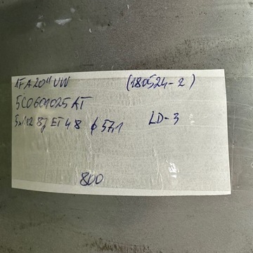 DISK HLINÍK VOLKSWAGEN OE NEW BEETLE 8.0" X 20" 5X112 ET 48