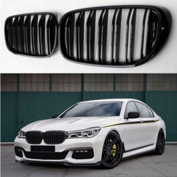 NERKI GRILL BMW 7 G11 G12 15-19 CZARNY POŁYSK