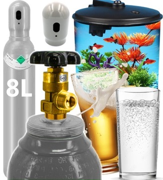 BUTLA CO2 DWUTLENEK WĘGLA GAZOWA 8L 6 KG DO SATURATORA PIWA SPAWANIA SODA