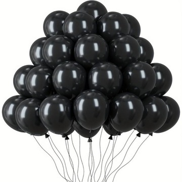 Halloween czarne balony -50 szt