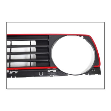 Передняя решетка радиатора с красной рамкой VW Golf 2 Gti